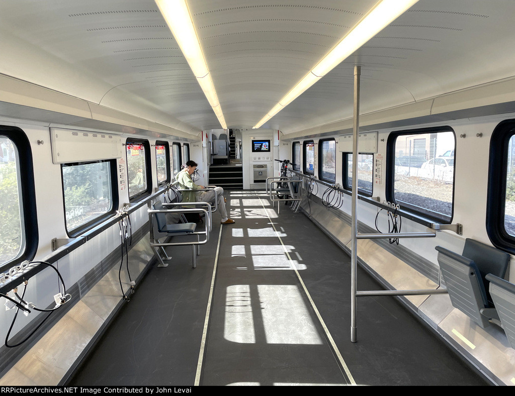 Some more interiors of the Caltrain Stadler KISS MU Cars, including the bike car